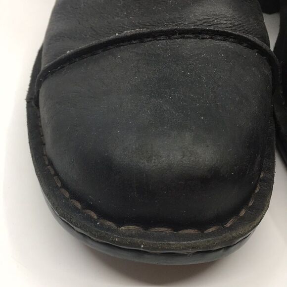 UGG Australia Lancing Black Leather Sherpa Lined Mid Ankle Moto Boots Sz 12 - Picture 7 of 16